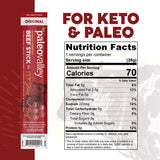 Paleovalley 100% Grass Fed Original Beef Sticks - Delicious Gluten Free Beef Snack - High Protein Keto Friendly
