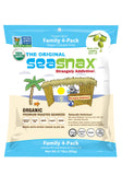 SeaSnax Roasted Seaweed Snack Organic Family Pack of 4 2.16 Ounce Total Seaweed Snacks With the Salty Crunch of Chips
