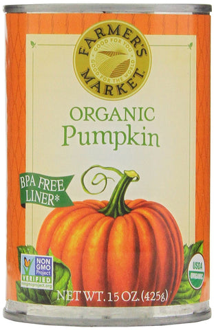 Farmers Market Organic Pumpkin, 15 Ounce (Pack of 12)