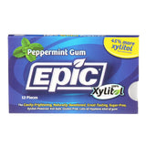 Epic Dental 100% Xylitol Sweetened Gum (Peppermint, 12-Count Blister Packs (Pack of 12))